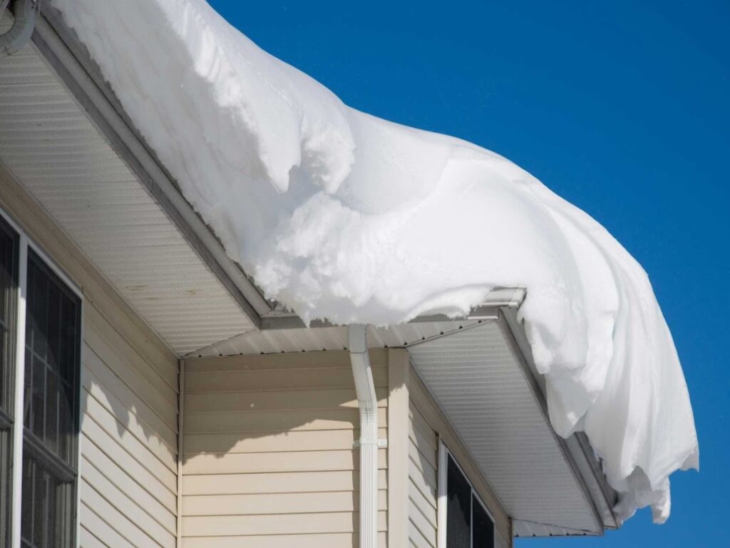 ice dams on roof in Kansas Winters