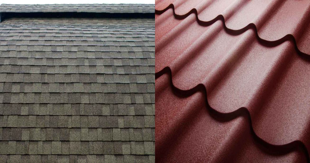asphalt shingle vs metal roofing in Wichita